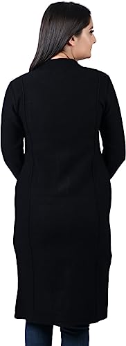 Image of TWENTY ME Winter Wear Casual Acrylic Wool Full Sleeve with Pockets Women's Extra Long Cardigans (4328)