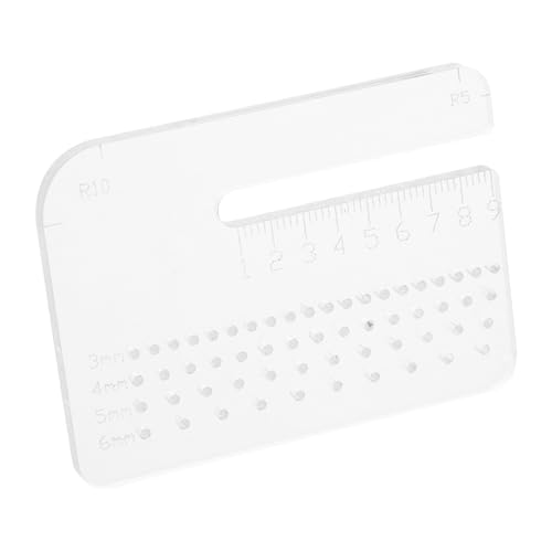 MUCKLILY Acrylic Tool Plate Large Hole Punch for Leather Craft Diy Leather Goods Pricking Mate Punch Aid Plate