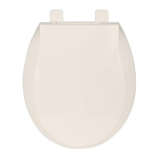 Toilet Seat, Sturdy Round Toilet Seat With Soft Close Mechanism - Effortless Installation and Cleaning, Secure Fit for Most Toilets - Classic Almond F
