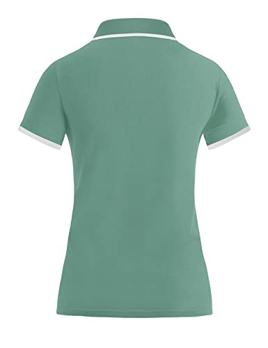 Luyaa Golf Polo Shirt For Women Short Sleeve Polo Shirts Casual Sports T-Shirts With Buttons(Green,M) #TOP2