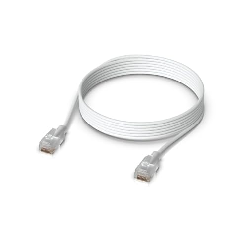 Ubiquiti 3m Cat6 Ethernet Cable, RJ45 Male-to-Male, 2.5 Gbps, PoE, White