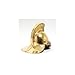 HomeStock Artisanal Abode Fireman Helmet Includes a Detailed Brass Dragon Sculpture on The Side and Top, a Shiny Brass Chain and Leather Inside The Helmet, 12 x 10 x 11 Inch