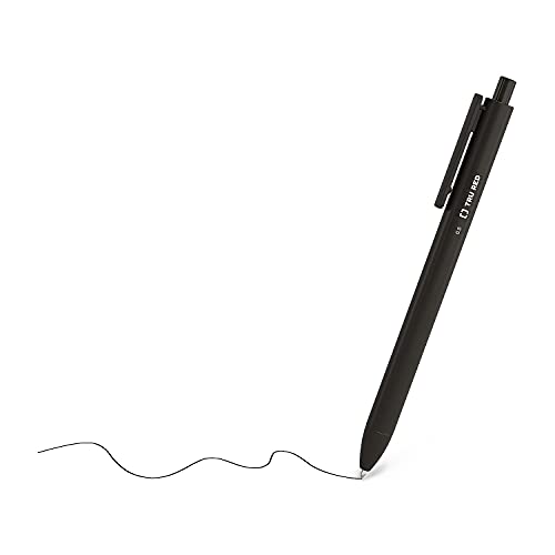 Image of TRU RED Retractable Gel Pens, Fine Point 0.5mm, Black Ink, 24 Pack - Quick‑Dry Pens for Precise Office Writing