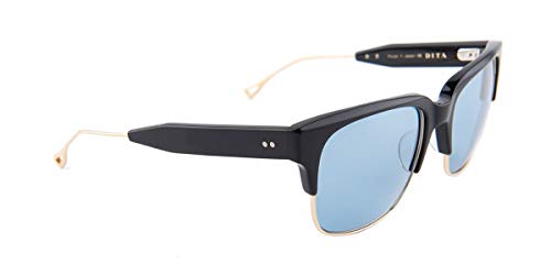 Dita TRAVELLER 19014 A-BLK-GLD Matte Black18K Gold w/ Dark Blue-Gold Sunglasses3