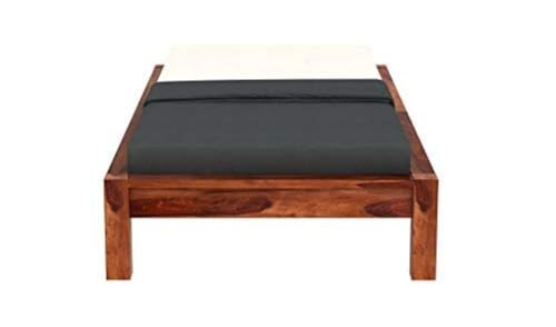 Image of CRAFT D ARTS Sheesham Wood Single Size Bed Without Storage | Wooden Single Bed | Space Saving Low Floor /Lying /Rise /Level /Profile Cot Bed for Bedroom | Honey Finish