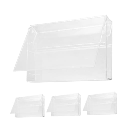 IWOWHERO Retro Cassette Tape Holders 4 Pack Cassette Storage Box Record Storage