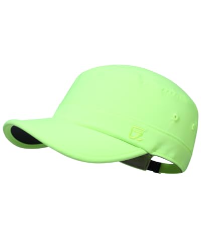 Image of GADIEMKENSD Stretch Army Cap Cadet Military Hats Flat Top Baseball Cap Short Bill Breathable