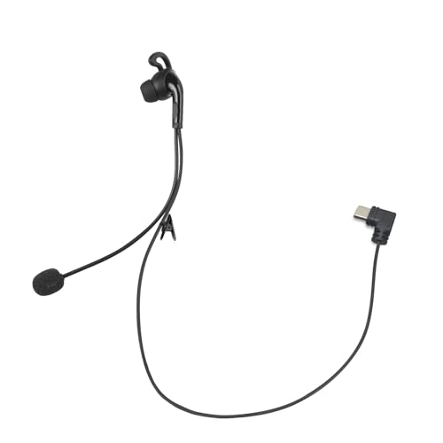 EJEAS Referee Earpiece Headset Headphone Accessory with Microphone Suitable for V6C/V4C Plus Referee Intercom Type-C Connector (Left Ear)