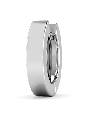 Image of ORIONZ 925 Sterling Silver Hoop Earrings for Men and Boys, CZ, 1 Piece