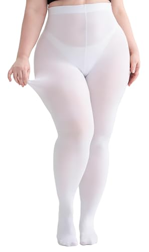 Image of Women's Plus Size Tights High Waist Sheer Semi Opaque Ultra-Soft Pantyhose XL, 2XL, 3XL, 4XL