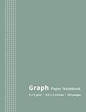 Graph Paper Notebook - 5x5 Grid - 8.5 x 11 - 100 Pages: Quadrille Composition Book for Math, Science & Engineering Students, School & Work - Quad Ruled 5 Squares per Inch - Sage Green