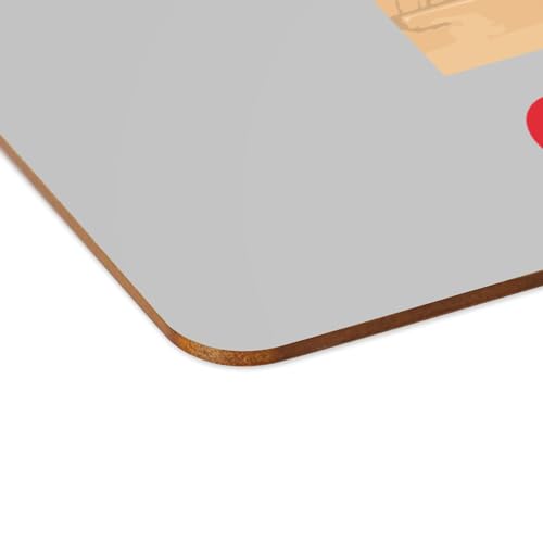 Sets de table en liège gris anti-rayures 39,5x28,5 cm | Solution napperons souples grand format