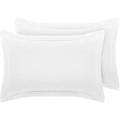 800 Thread Count - House Wife Pillow Cases - 100% Pure Egyptian Cotton Sateen Super Soft Hotel Quality Bedding, 2 House Wife Pillow Cases - White… Cover