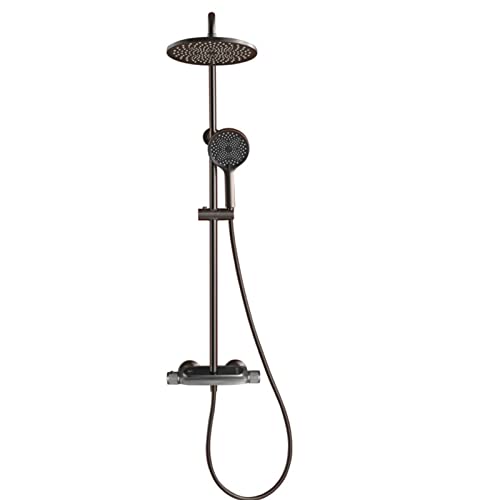 Système de douche mural à 3 fonctions thermostatique anti-calcaire pour baignoire
