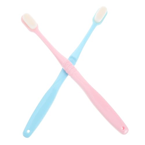 Homoyoyo 2Piezas Cepillo de Dientes Extra Suave para Encías Sensibles para Adultos Cuidado y Portátil para y
