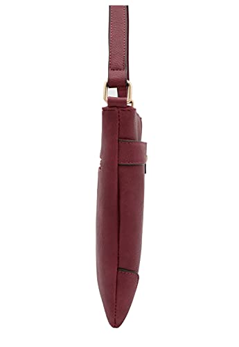 Image of Medium Size Solid Modern Classic Crossbody Bag with Gold Plate