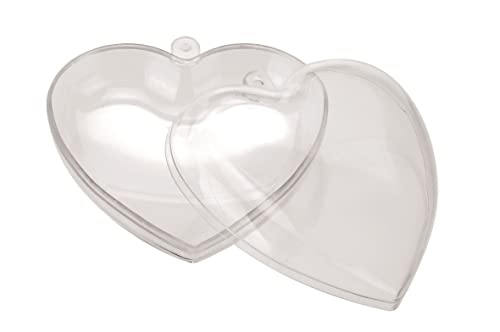 GLOREX Plastique Cœur, en Plastique, Transparent, 9,5 x 9,5 x 2 cm Cover