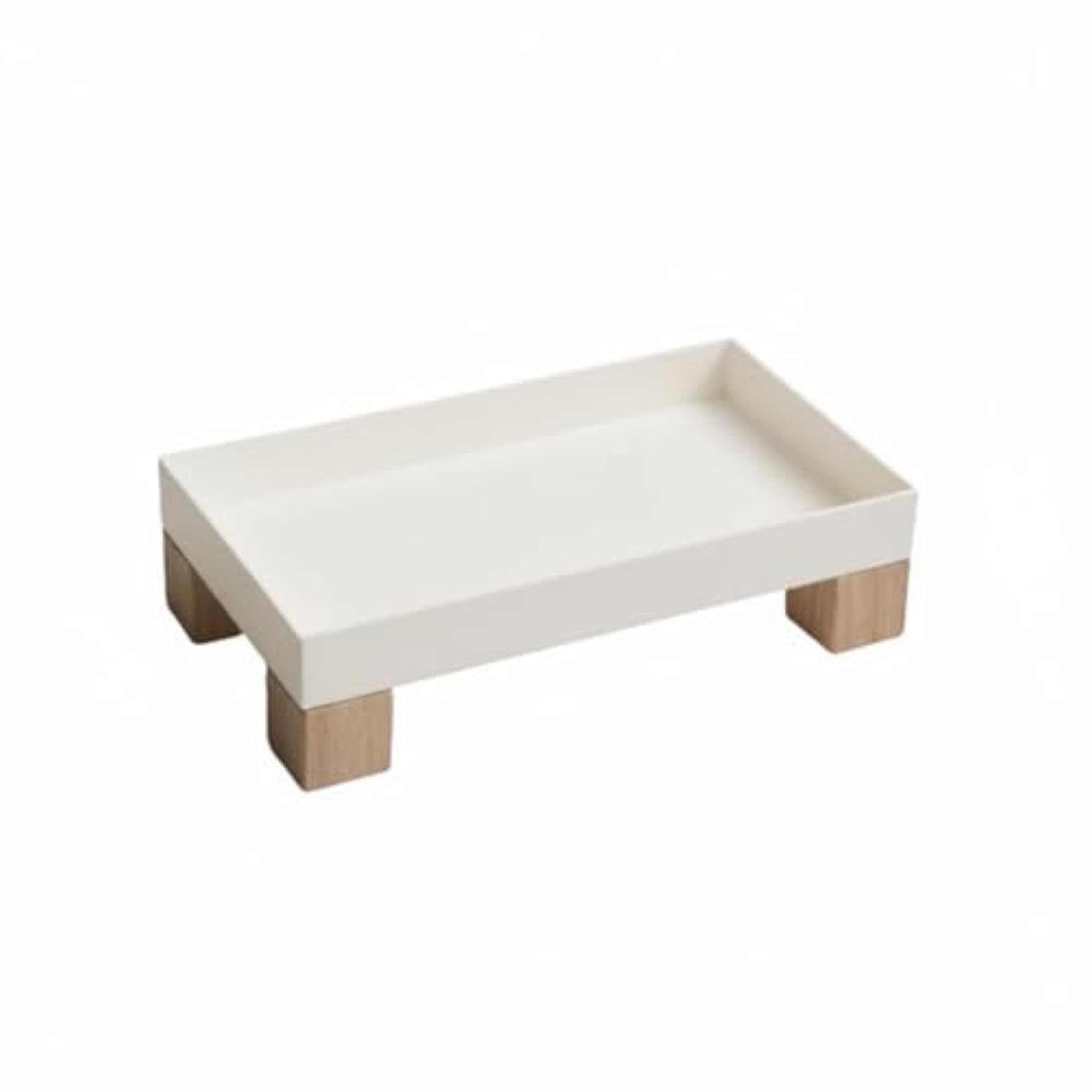 Decorative Wood Desktop Storage Box, Multi-Purpose Tray