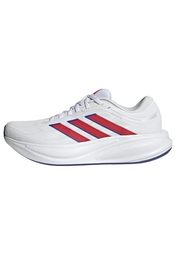 adidas Homme Response 2 Running Shoes, FTWR White/Pure Ruby/Core Black, 41 1/3 EU