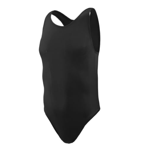 JEERLEEP Mens Sleeveless Shapewear Mankini Leotard Bodysuit Singlet Thong Underwear