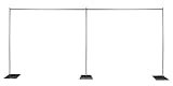 Crowd Control Center Pipe and Drape, Framework Backdrop Kit, Fixed uprights (8x20Fixed) ***Upgraded