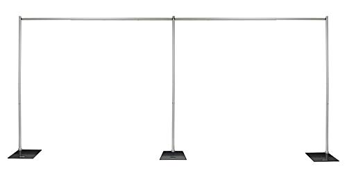 Crowd Control Center Pipe And Drape, Framework Backdrop Kit, Fixed Uprights (8X20Fixed) ***Upgraded Version*** #TOP3