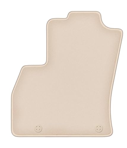 Tapis conducteur Fiat Qubo velours beige 2008-2020 avec dessous caoutchouc