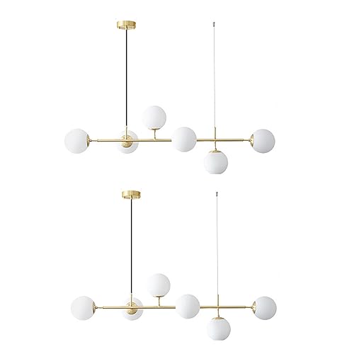 Lustre doré moderne pour salle à manger et salon chaleureux