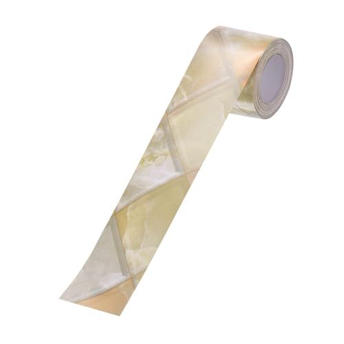 Image of uxcell 33 Ft x 2 Inch Wood Grain Repair Tape, Self Adhesive Wood Colored Tape for Furniture, Floors, Cabinets, Windows, Doors (Rhombic Pattern)