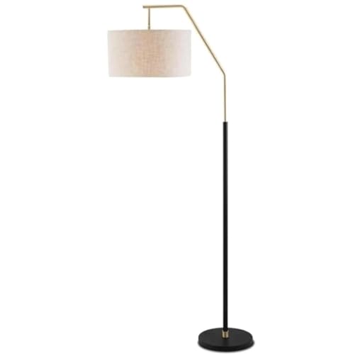 AMULONG Retro Lámpara de Pie Lámpara De Pie Moderna, Base Redonda De Hierro, Lámpara De Poste Alto con Pantalla De Tela De Lino, Lámparas Altas, Sofá, Sala De Estar Lámpara de Pie para Salón