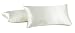 Creative 2 Pieces of Hidden Zipper Satin Pillow Case, Queen Size , Ivory