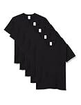 Fruit of the Loom Men's Iconic, lightweight Ringspun Tee, 5 Pack T-Shirt, Black (Black 36), Large (Size:L) (pack of 5)