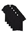 Fruit of the Loom Men's Iconic, lightweight Ringspun Tee, 5 Pack T-Shirt, Black (Black 36), Large (Size:L) (pack of 5)