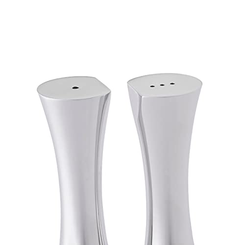 Nambe Kissing Salt & Pepper Shakers | 2-Piece Set | Kitchen Tool | Salt Sugar Spice Pepper Seasoning Bottle For Table, Rv, Camp, Bbq | 1.5-Ounce | Made Of Metal Alloy | Designed By Karim Rashid #TOP2