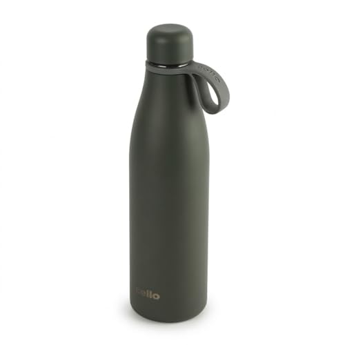 Image of CELLO Duro Oxy Stainless Steel Flask 900 ml Military Green | Easy to Pour & Fill, Spill Proof Leakproof Vacuum Insulated Hot and Cold Thermos Water Bottle for School College Office Gym Biking & Travel