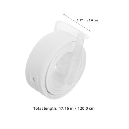 Pack de 2 cinturones de golf de silicona blanca con hebilla ajustable 2