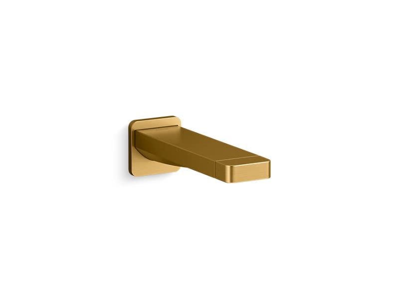 Kohler 23510-2MB Parallel® Wall-Mount Bath spout, Vibrant Brushed Moderne Brass