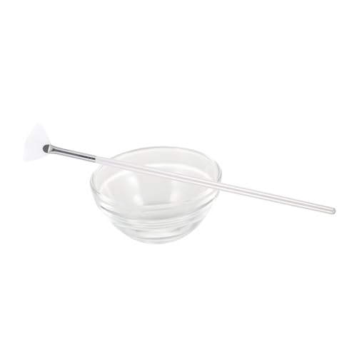 FOMIYES Fan Shaped Brush Bowl Set Beauty Facial Mask Applicator Tools Wood Nylon Skin-friendly