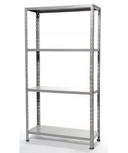 Grima - Scaffale In Metallo Grigio 75 X 30 X 136H 4 Ripiani Portata 160 Kg