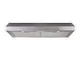 Eco-Air UC300B30 Under Cabinet Range Hood, Size 30”, 300 CFM