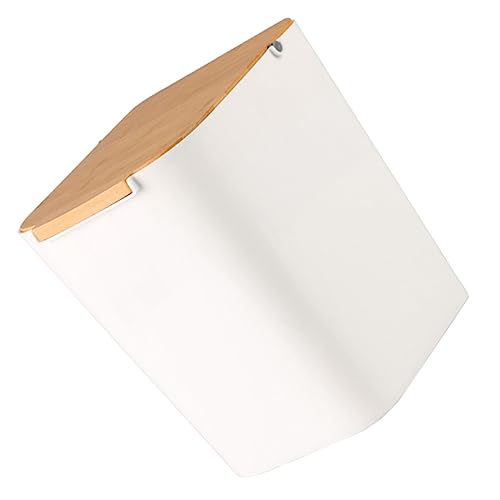 Papelera plástica rectangular con tapa para cocina y baño