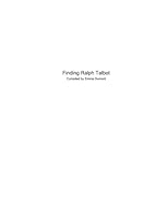 Finding Ralph Talbot: The Unpublished Poems of a World War One Pilot 1530109515 Book Cover