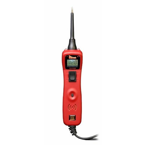 Power Probe 3 PP3CSRED Automotive Circuit Tester 12V & 24V Digital Voltmeter Polarity Tester Continuity Checker & Power/Ground Injector with 8A Circuit Breaker & 20ft Lead Vehicle Diagnostic Tool