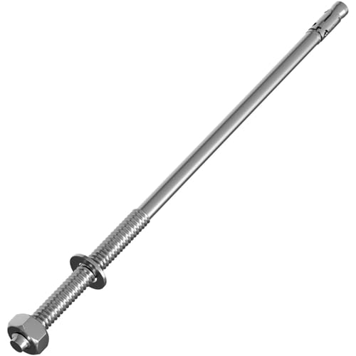 Lumonic 5x Schwerlastdübel M12 x 325mm | hochwertige Keilanker verzinkt | Durchsteckmontage, | Betonanker, Schwerlastanker | für Überdachungen, Geländer, Regale, Trennwände