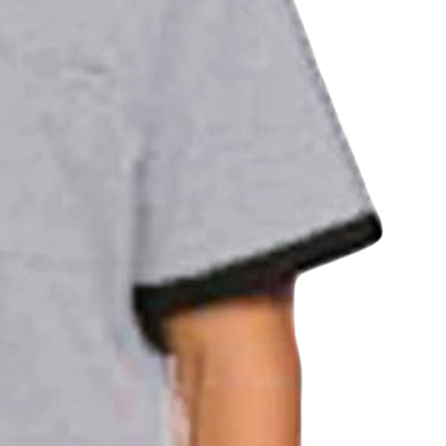 Men's Nightshirt Big&Tall V Neck Short Sleeve Nightgown Summer Soft Mid-Length Henley Sleepwear Sleepshirt4