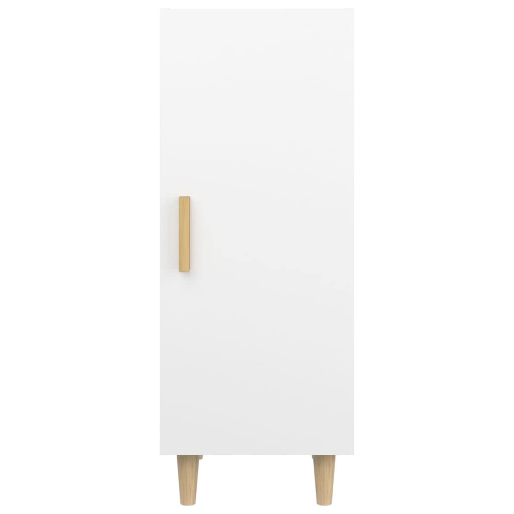 vidaXL Buffet Armoire Latérale Meuble de Rangement Organisateur de Maison Salon Salle de Séjour Intérieur Blanc 34,5x34x90 cm Bois d'Ingénierie