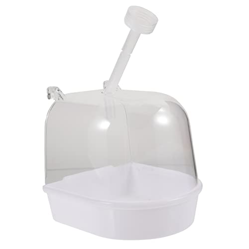 GRIRIW Hanging Bird Bath Box for Cage Convenient Parrot Bathtub with Transparent Design for Easy Monitoring for Summer Baths Durable Bird Washing