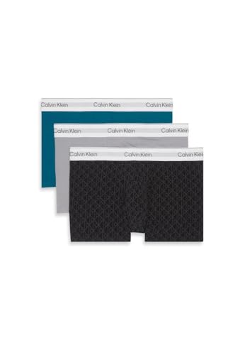 Boxers Calvin Klein adiós rozaduras calzoncillos de algodón elástico pack de 3 gris negro L