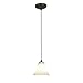 Martini - E26 LED Cord Pendant - Oil Rubbed Bronze Finish - White Glass Shade
