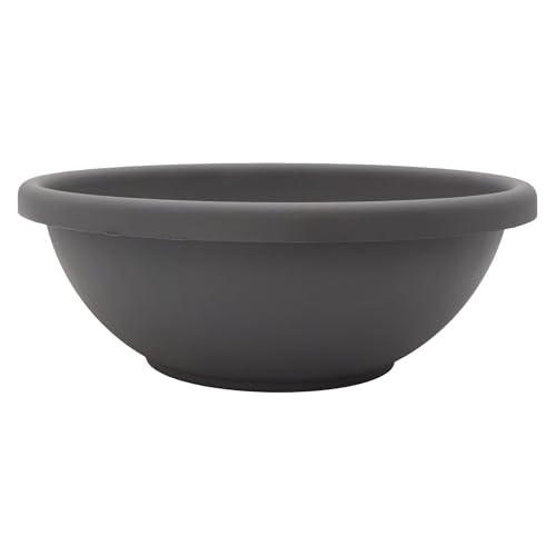 The HC Companies Shallow Planter with Drainage - Contemporary Garden Bowl Planter for Flowers, Herbs & More - Round Succulent Planter Pot for Indoors and Outdoors (20